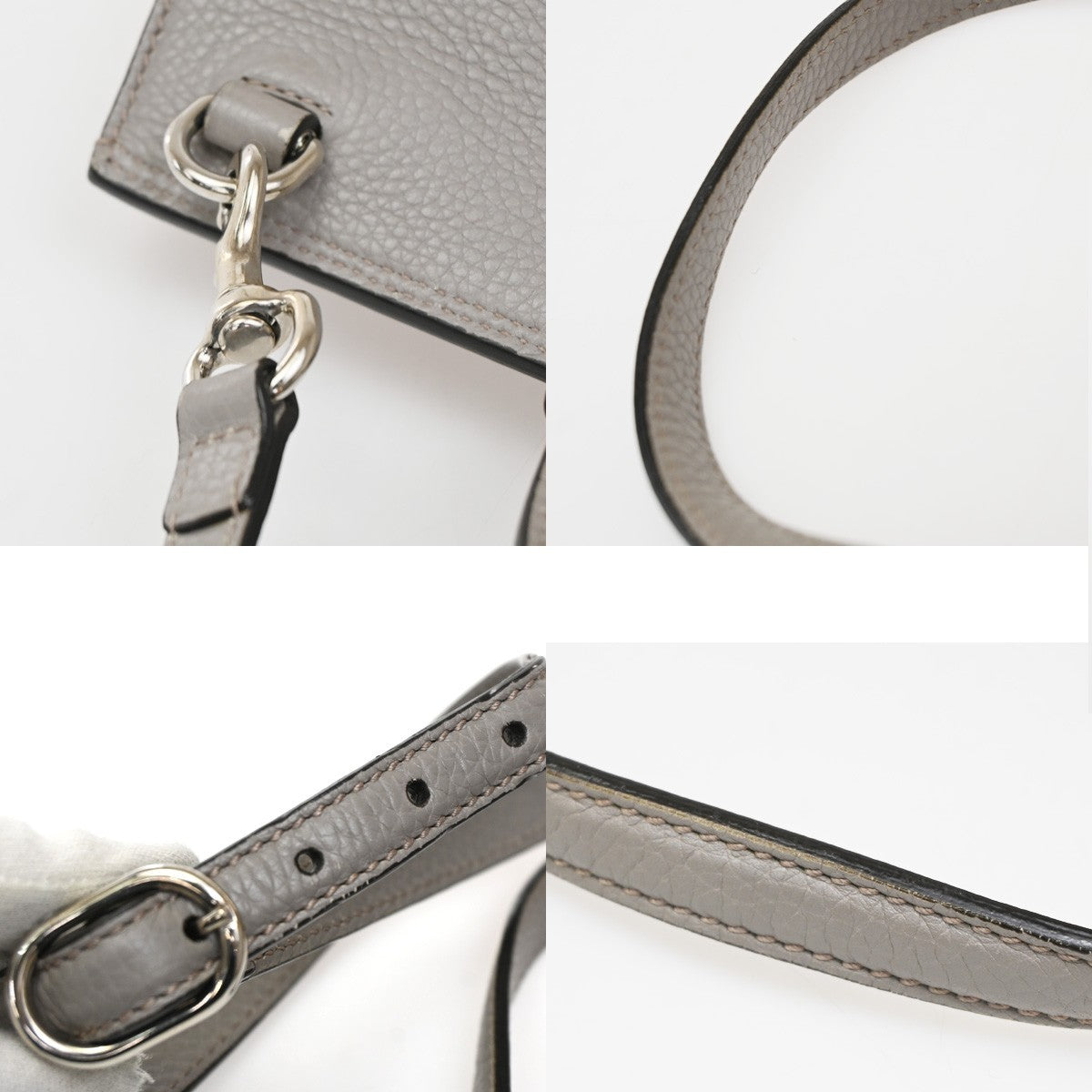 Gucci Bamboo Daily Top Handle Bag Leather, Gray, Leather, Shoulder Bag
