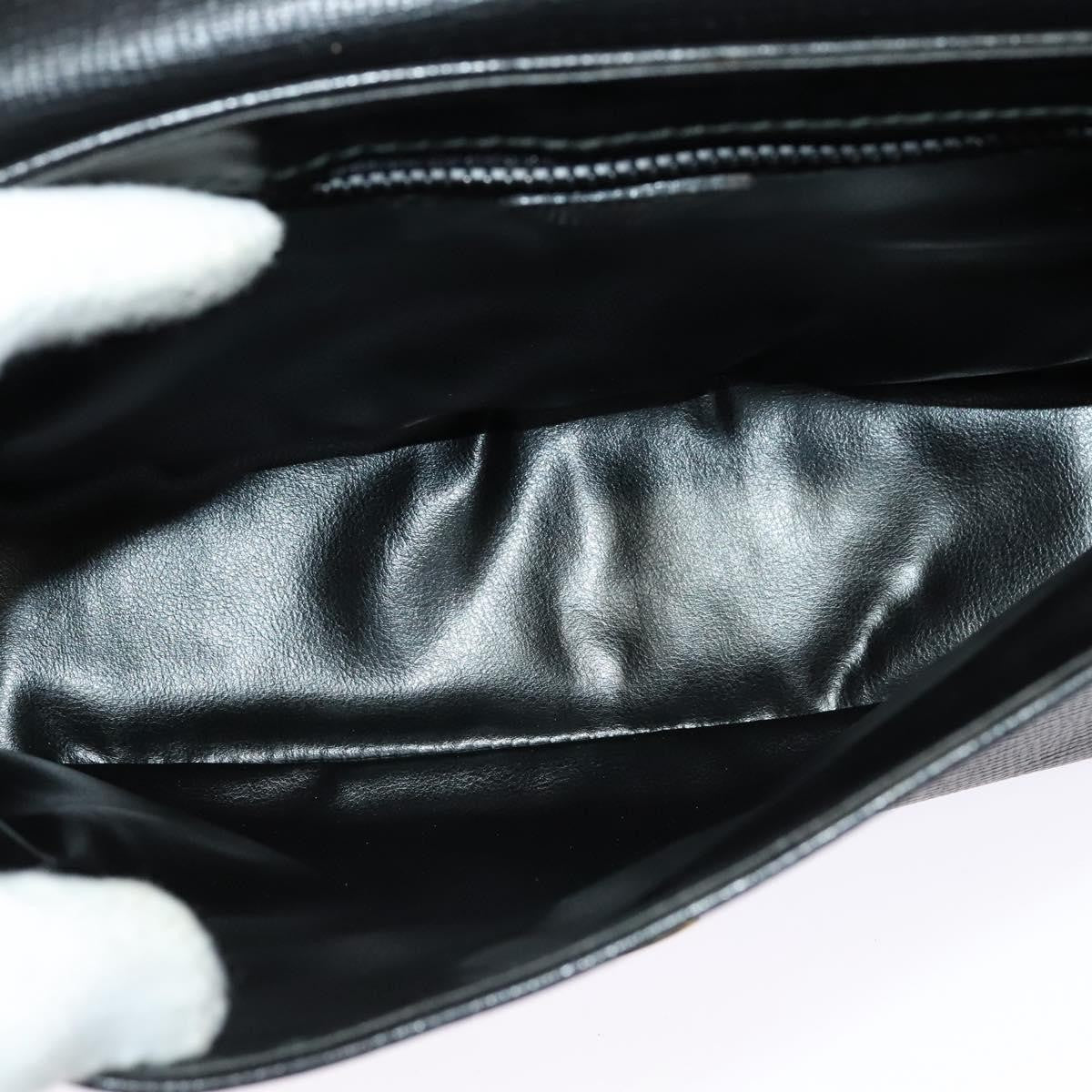 Celine Vintage Circle Logo Crossbody Bag Leather, BLACK, LEATHER, Crossbody bag