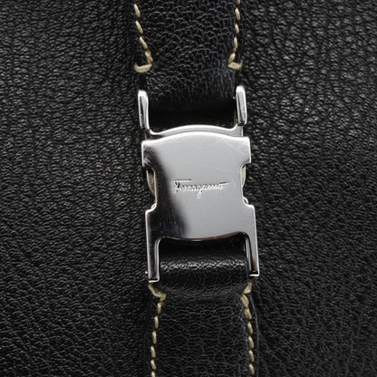 Salvatore Ferragamo Vintage Shoulder Bag Leather, BLACK, LEATHER, Shoulder bag