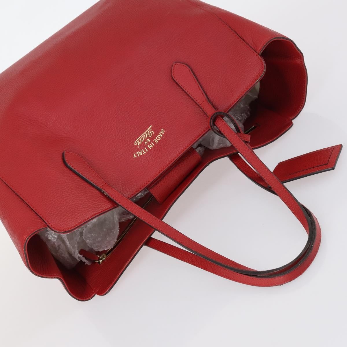 Gucci Swing Tote Leather, RED, LEATHER, Tote bag