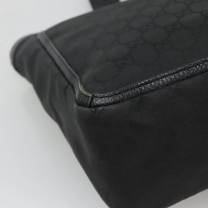 Gucci Abbey Pocket Tote GG Canvas, Black, Canvas, Tote Bag