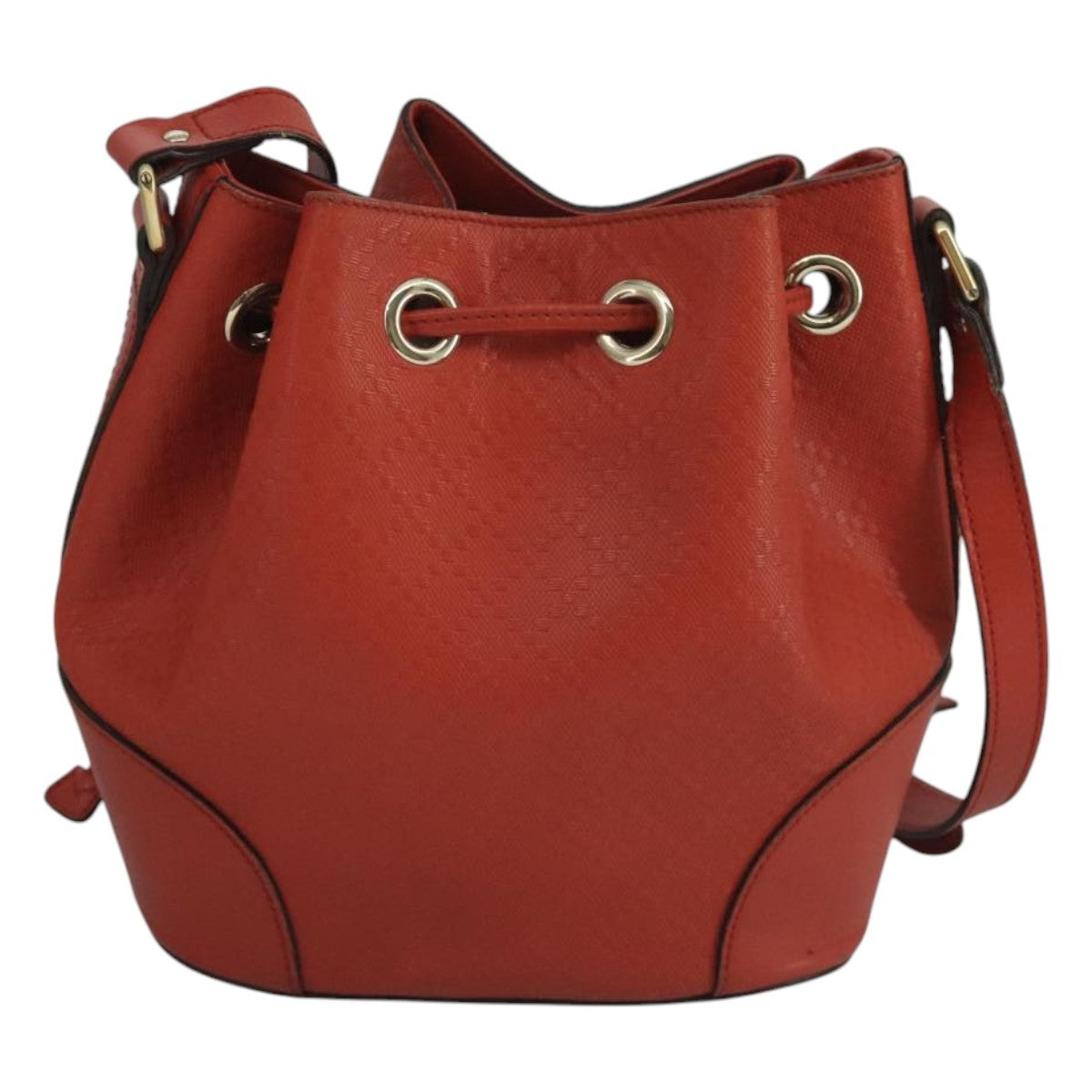 Gucci Bright Bucket Bag Diamante Leather, ORANGE, LEATHER, Handbag