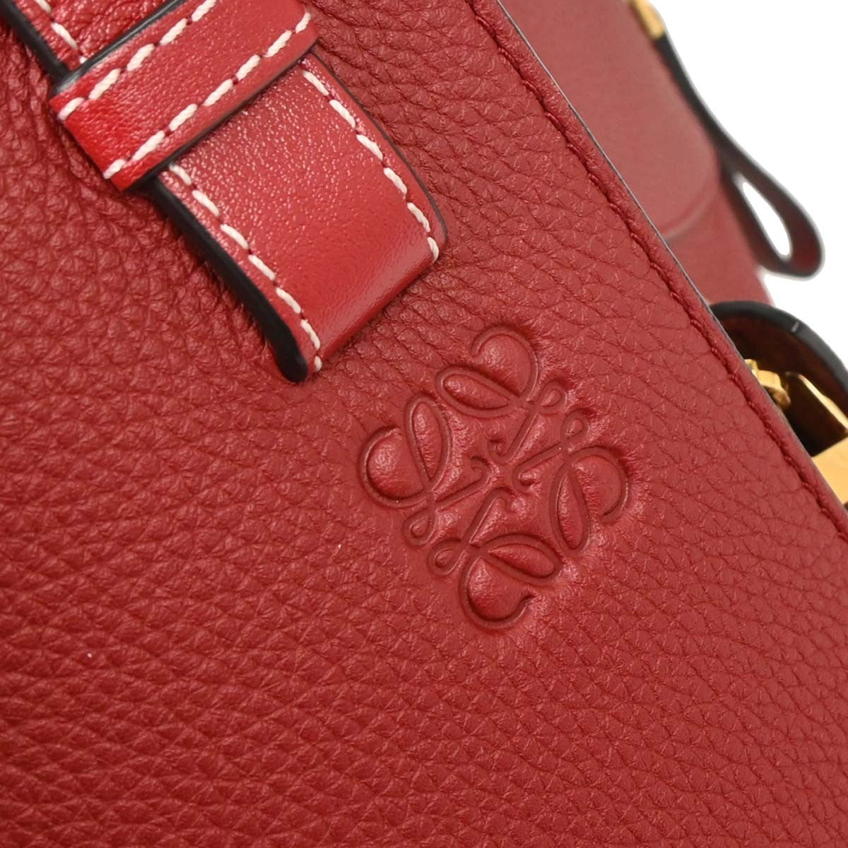 Loewe Hammock Bag Leather, RED, LEATHER, Handbag