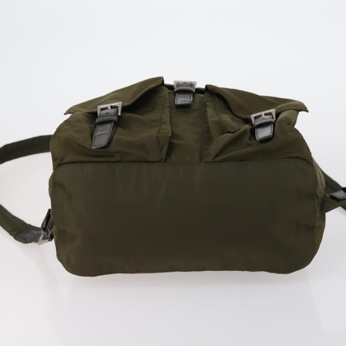 Prada Double Front Pocket Backpack Tessuto, KHAKI, NYLON, Backpack