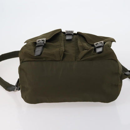 Prada Double Front Pocket Backpack Tessuto, KHAKI, NYLON, Backpack