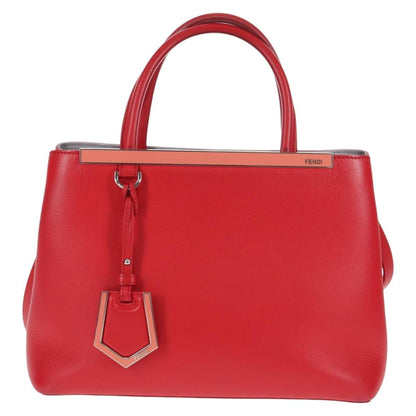 Fendi 2Jours Bag Leather, RED, LEATHER, Handbag