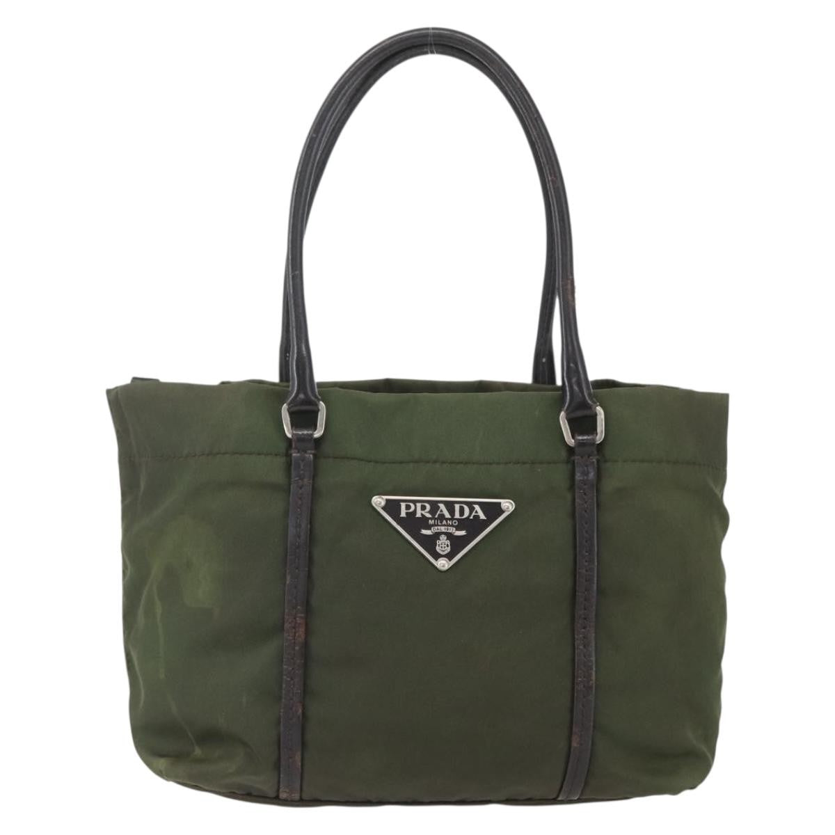 Prada Vintage Tote Tessuto, KHAKI, NYLON, Tote bag