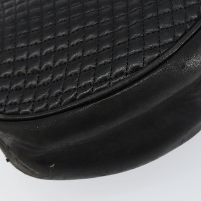 Bally Vintage Handbag Quilted Leather, BLACK, LEATHER, Handbag