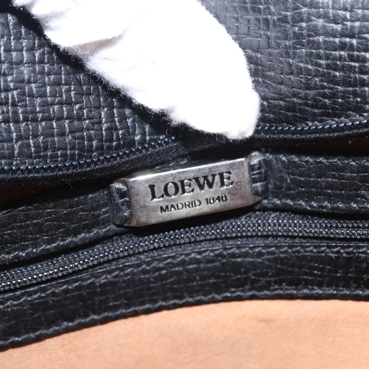 Loewe Vintage Shoulder Bag Leather, BLACK, LEATHER, Shoulder bag