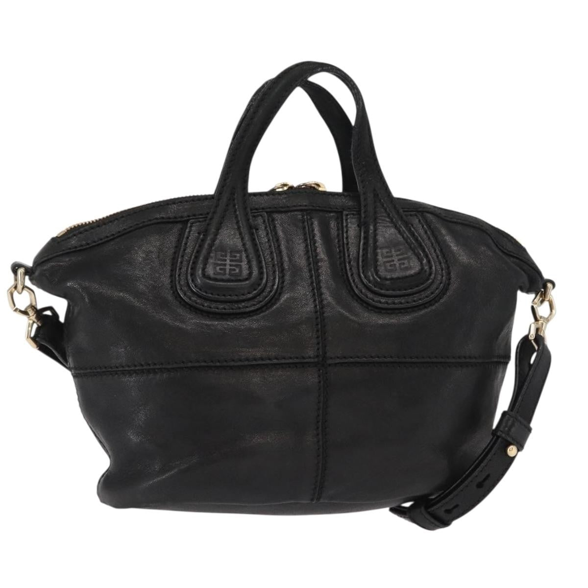 Givenchy Nightingale Satchel Leather, BLACK, LEATHER, Handbag