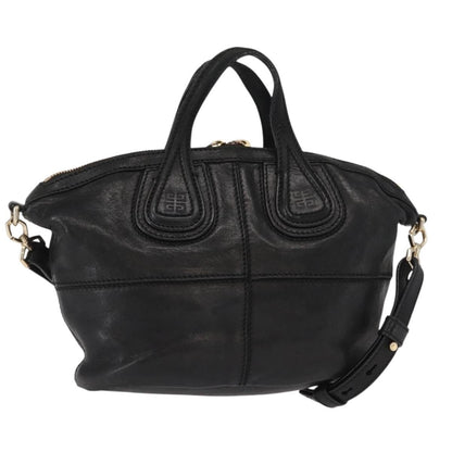 Givenchy Nightingale Satchel Leather, BLACK, LEATHER, Handbag