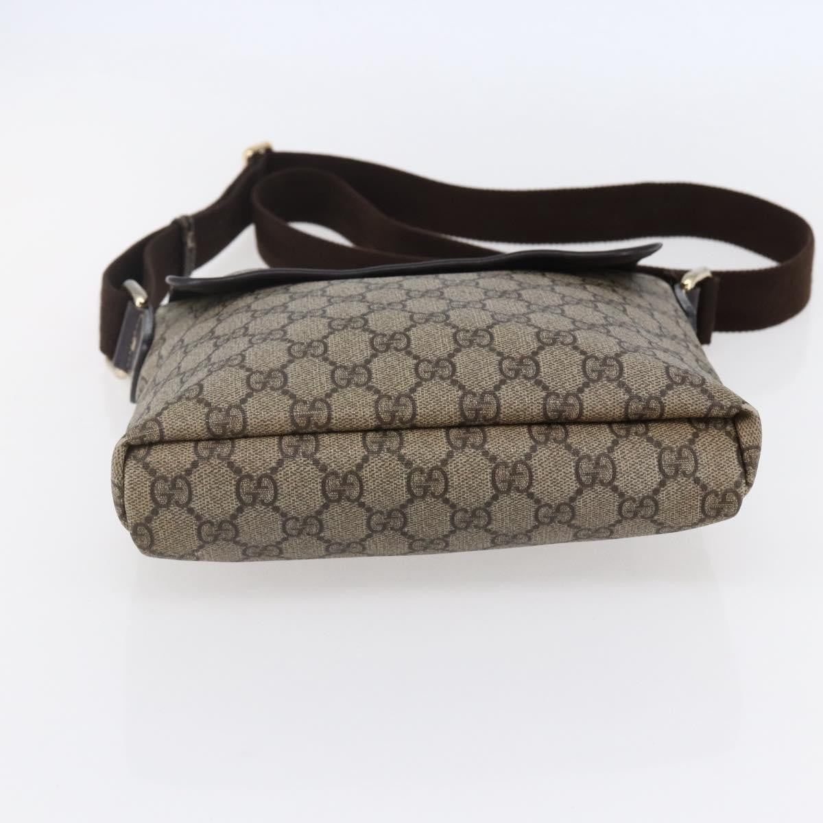 Gucci Flap Messenger GG Coated Canvas, BEIGE, CANVAS, Shoulder bag