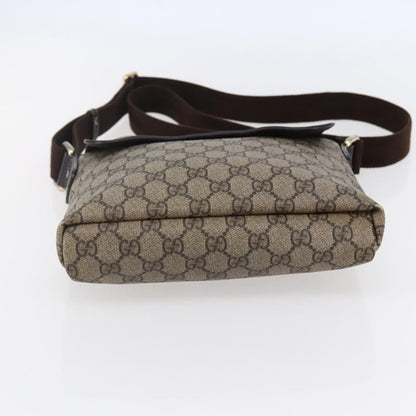 Gucci Flap Messenger GG Coated Canvas, BEIGE, CANVAS, Shoulder bag