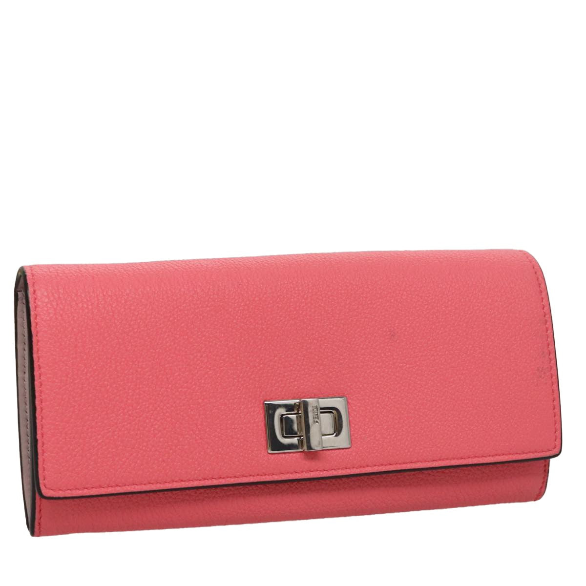 Fendi Peekaboo Wallet Leather, PINK, LEATHER, Wallets