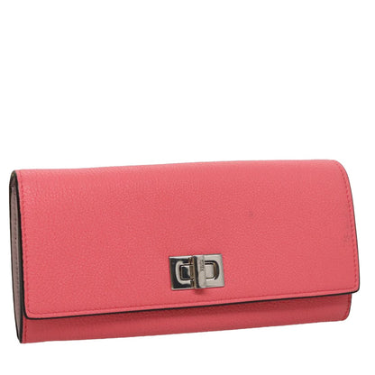 Fendi Peekaboo Wallet Leather, PINK, LEATHER, Wallets