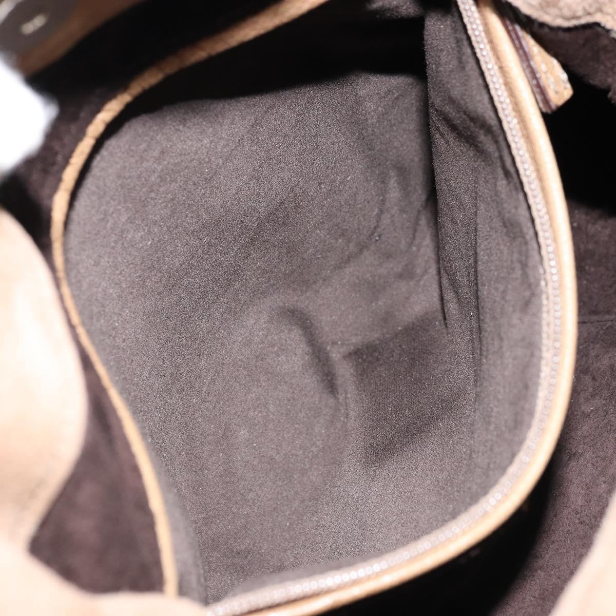 Saint Laurent Vintage Shoulder Bag Suede, BEIGE, SUEDE, Shoulder bag