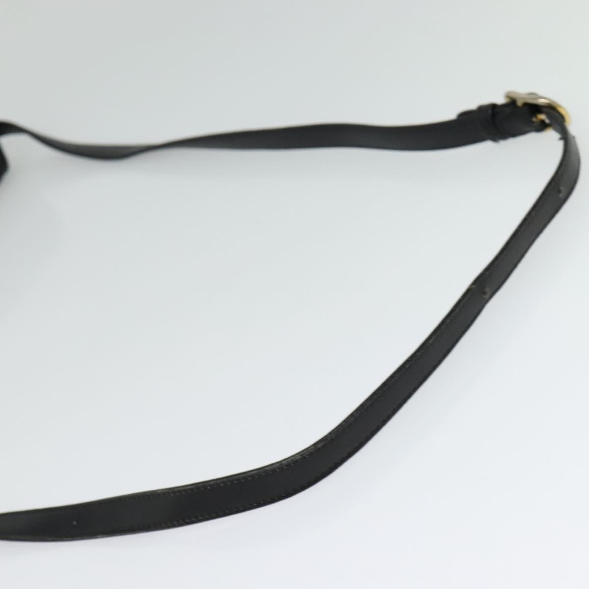 Gucci Vintage Flap Crossbody Bag Leather, BLACK, LEATHER, Shoulder bag