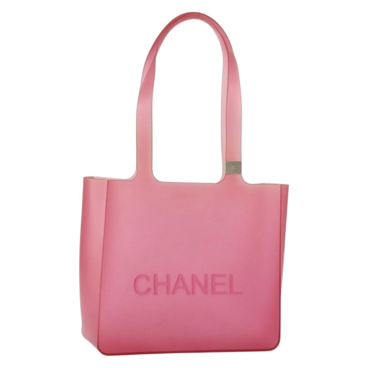Chanel Jelly Tote Rubber, RED, RUBBER, Tote bag