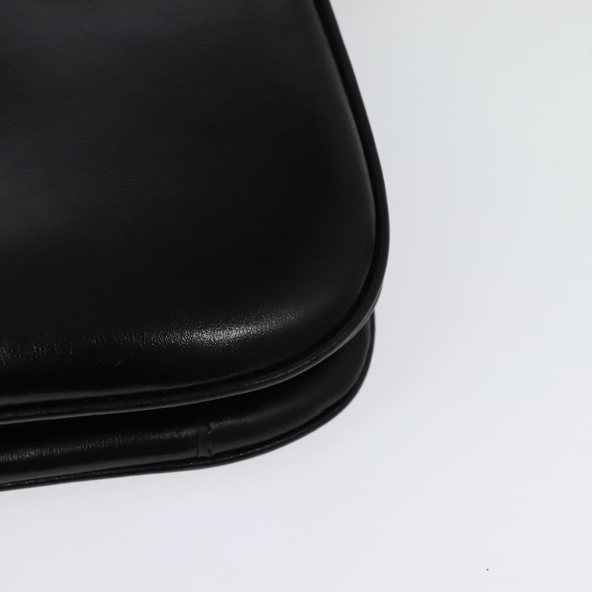 Celine Vintage Triomphe Flap Bag Leather, BLACK, LEATHER, Shoulder bag