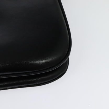 Celine Vintage Triomphe Flap Bag Leather, BLACK, LEATHER, Shoulder bag