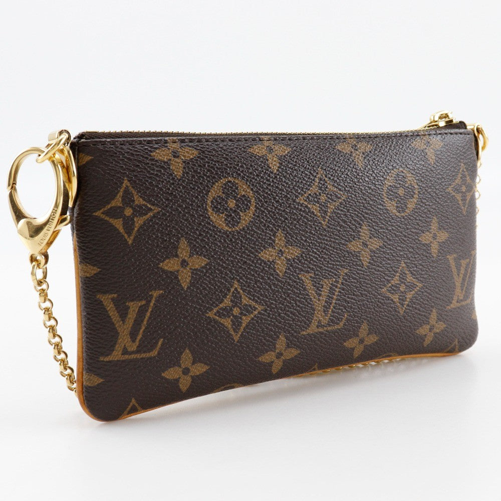 Louis Vuitton Milla Pochette Monogram Canvas, BROWN, CANVAS, Clutche & pouche