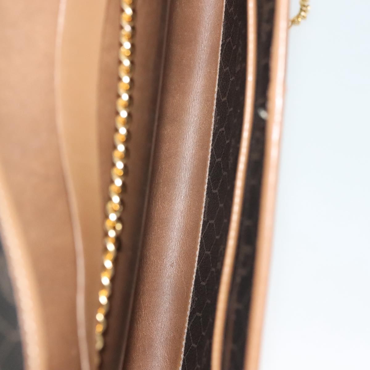 Christian Dior Vintage Honeycomb chain Canvas, BLACK, CANVAS, Handbag