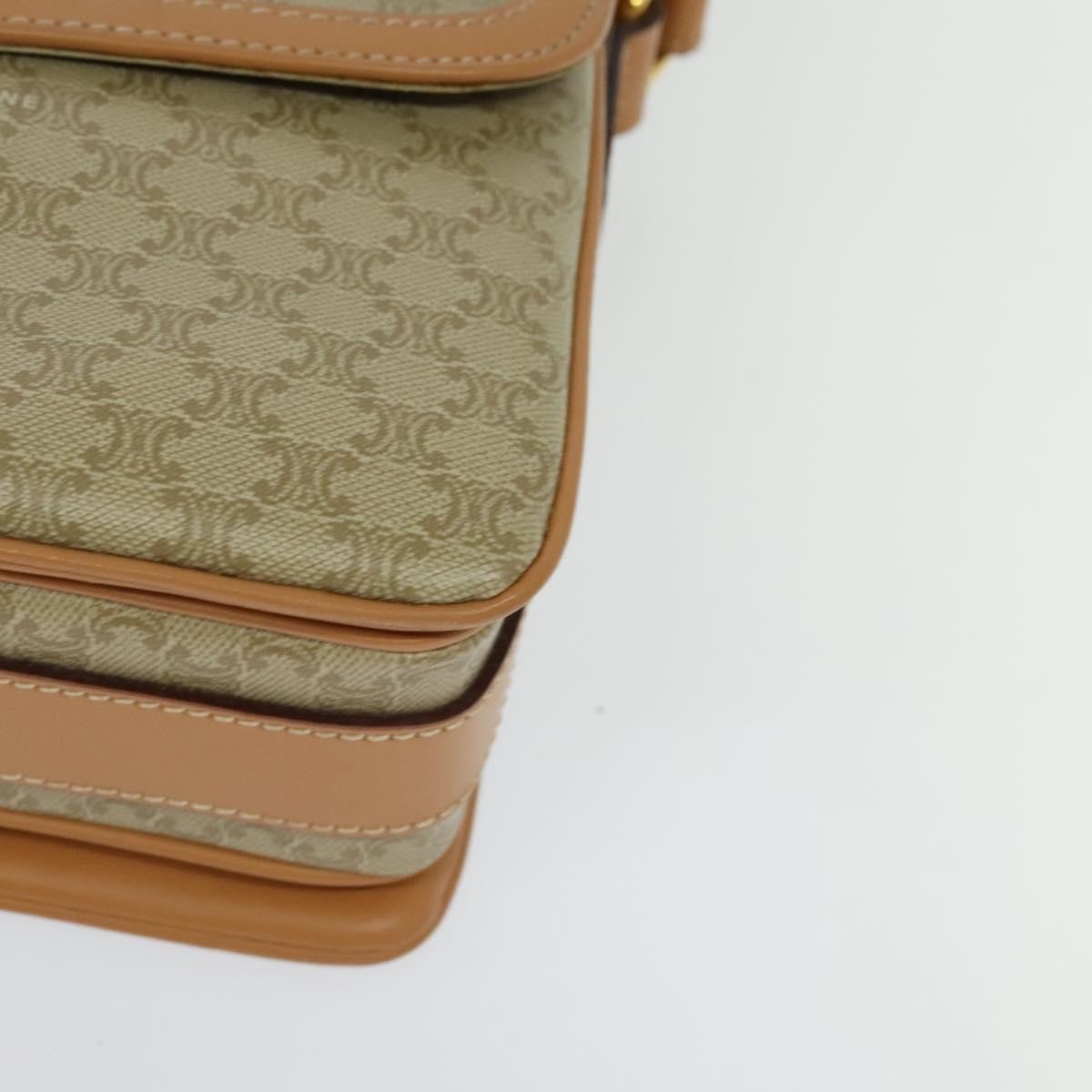 Celine Macadam Shoulder Bag PVC Leather, BEIGE, CANVAS, Shoulder bag