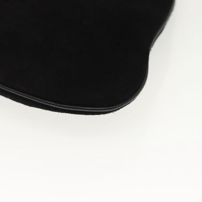 Salvatore Ferragamo Gancini Chain Shoulder bag Suede, BLACK, SUEDE, Shoulder bag