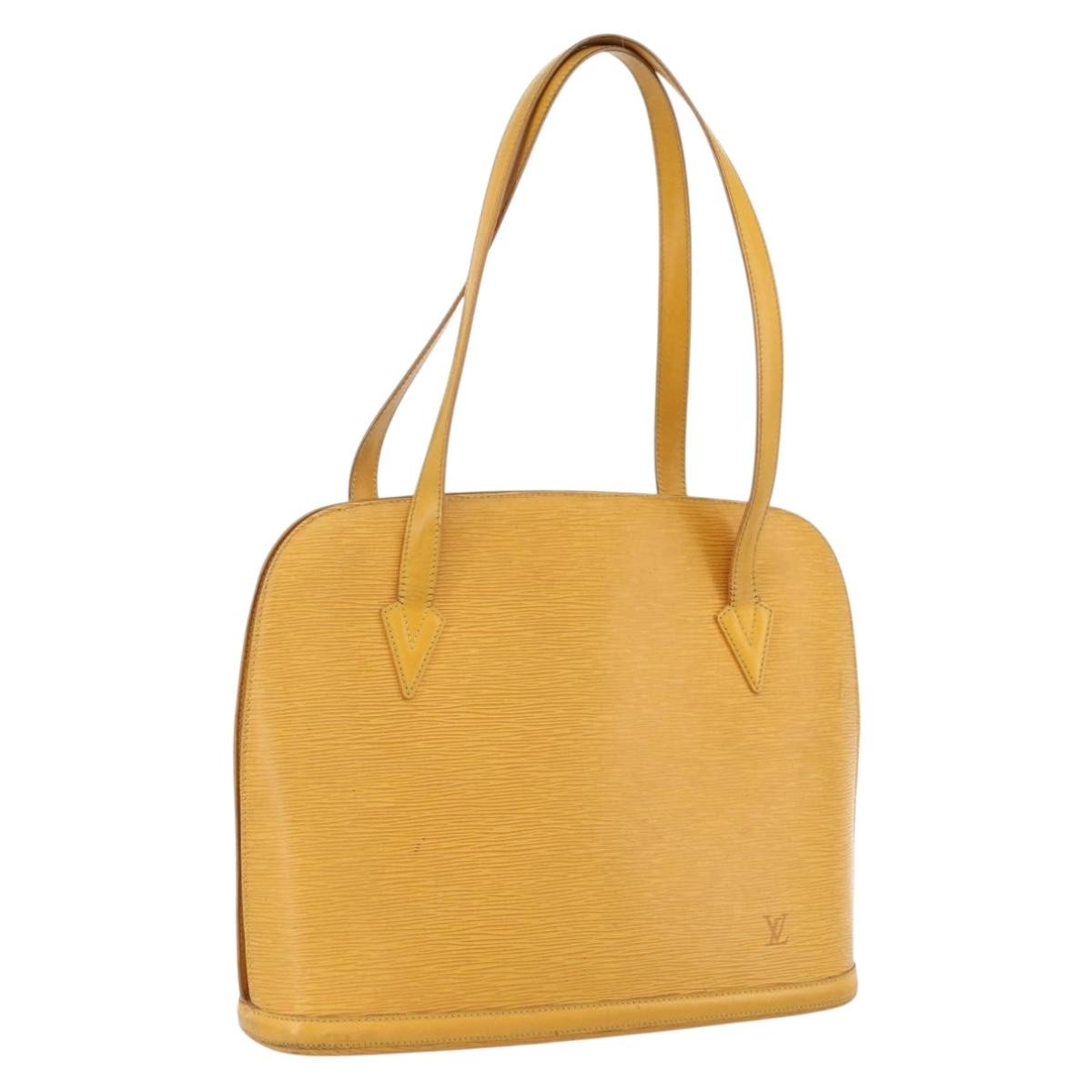 Louis Vuitton Lussac Handbag Epi Leather, Yellow, Leather, Shoulder Bag