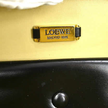 Loewe Anagram handbag Leather, BLACK, LEATHER, Handbag
