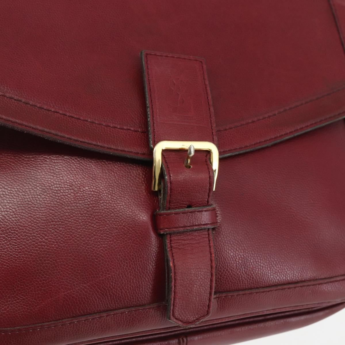 Saint Laurent Vintage Shoulder Bag Leather, RED, LEATHER, Shoulder bag