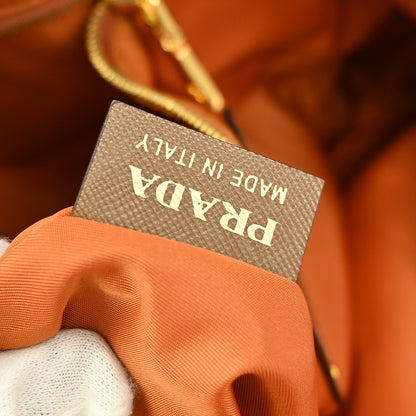 Prada Vintage Tote Tessuto, BROWN, NYLON, Tote bag