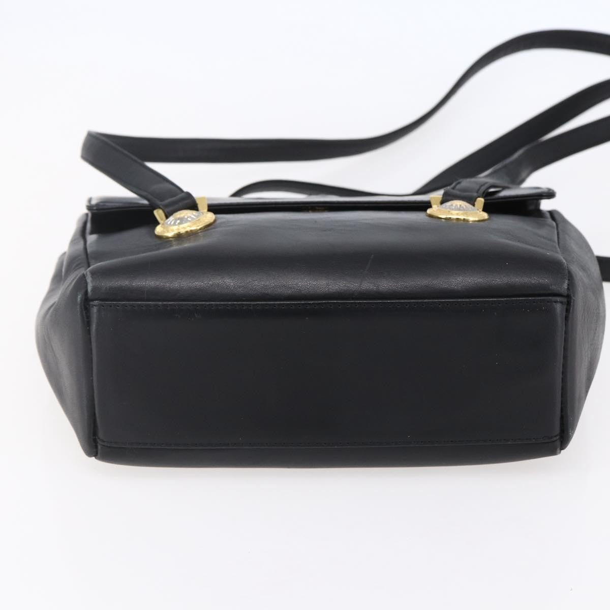 Versace Vintage Shoulder Bag Leather, BLACK, LEATHER, Shoulder bag
