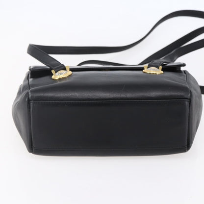 Versace Vintage Shoulder Bag Leather, BLACK, LEATHER, Shoulder bag