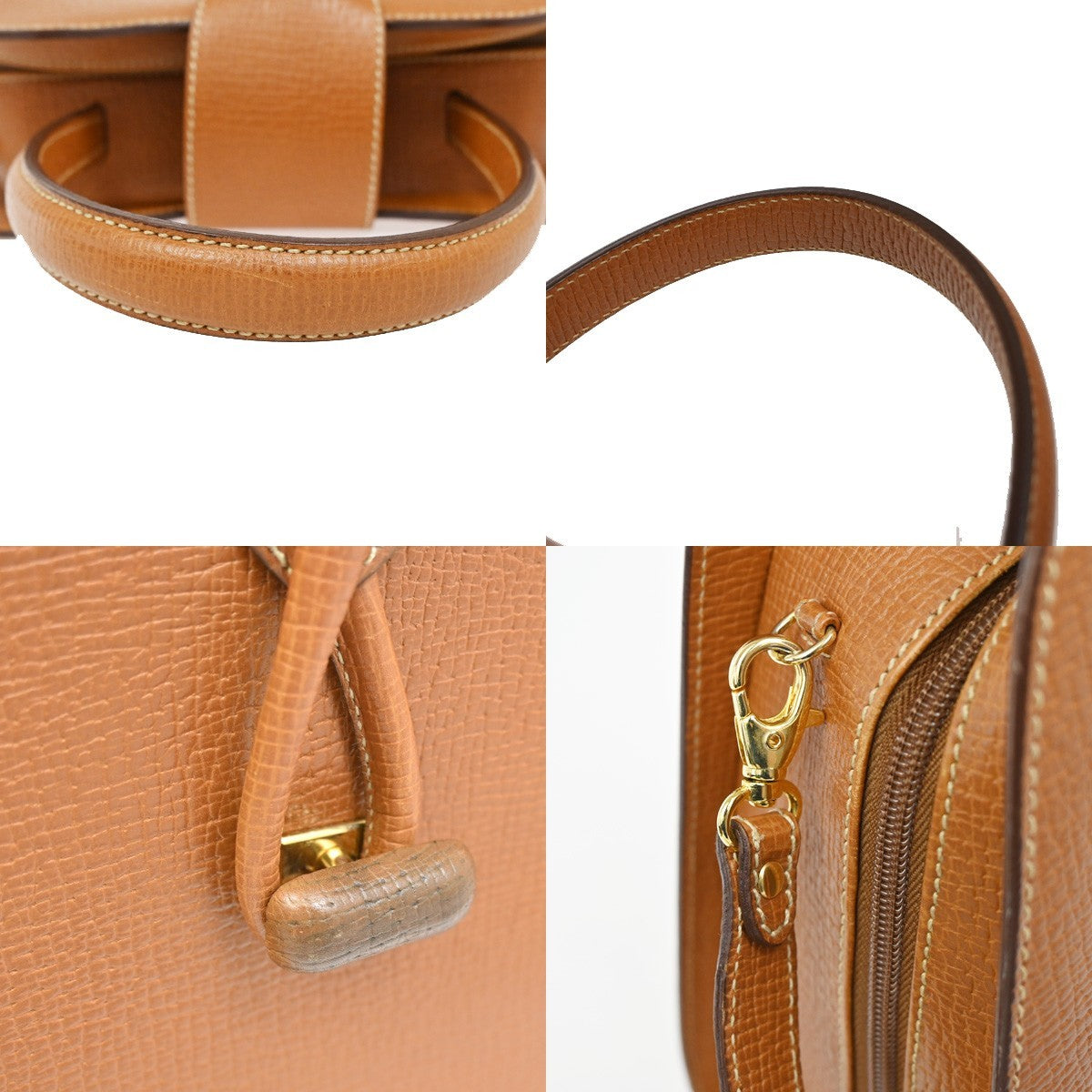 Loewe Turn Lock Leather, BROWN, LEATHER, Handbag