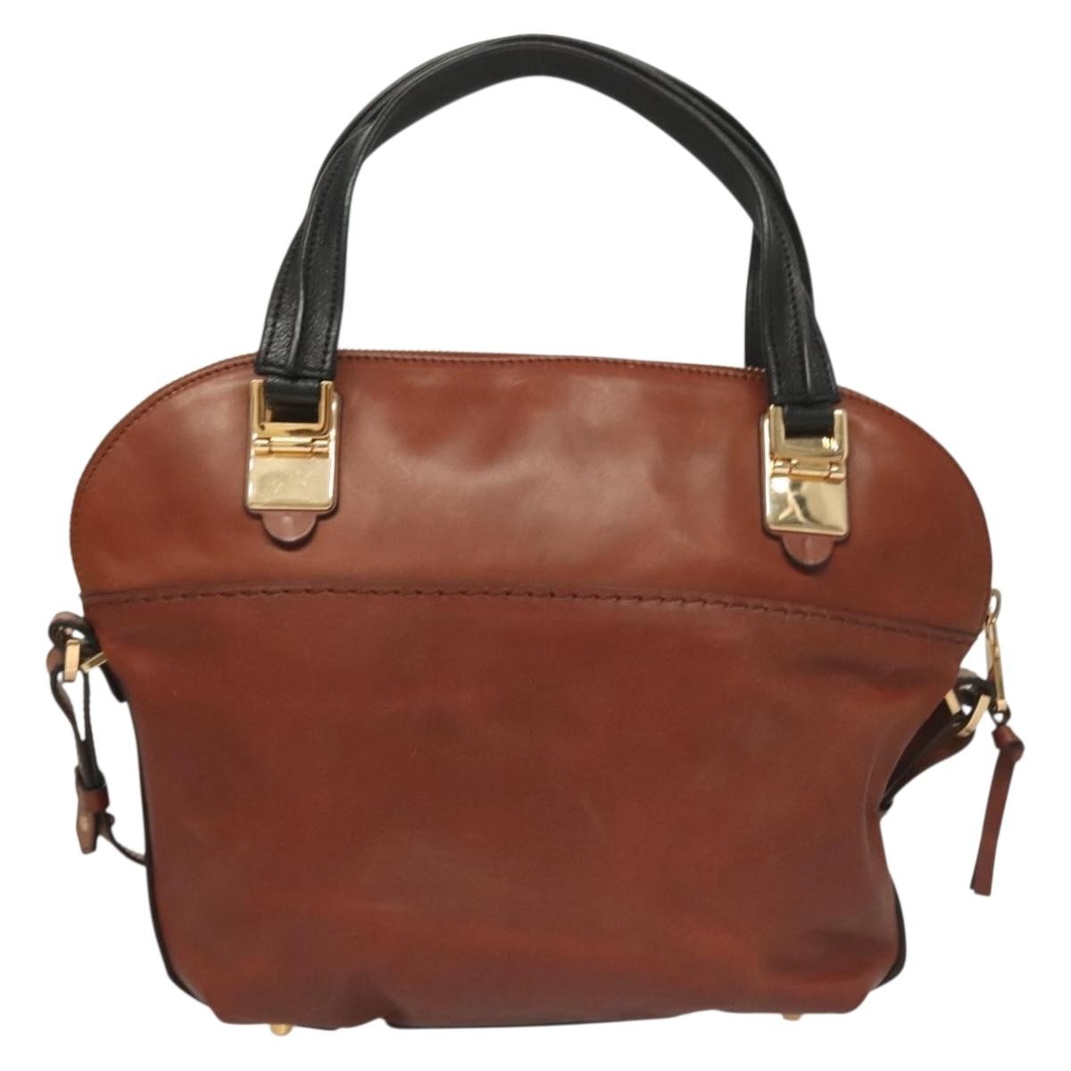 Chloe Angie Tote Leather, BROWN, LEATHER, Tote bag