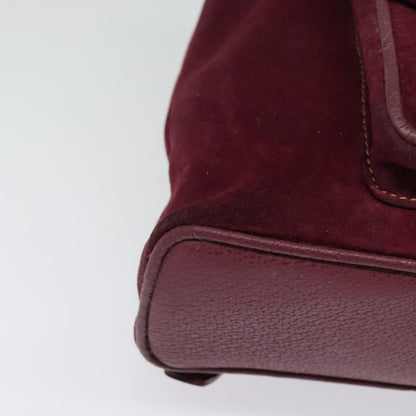 Gucci Vintage Bamboo Backpack Suede, PURPLE, SUEDE, Backpack