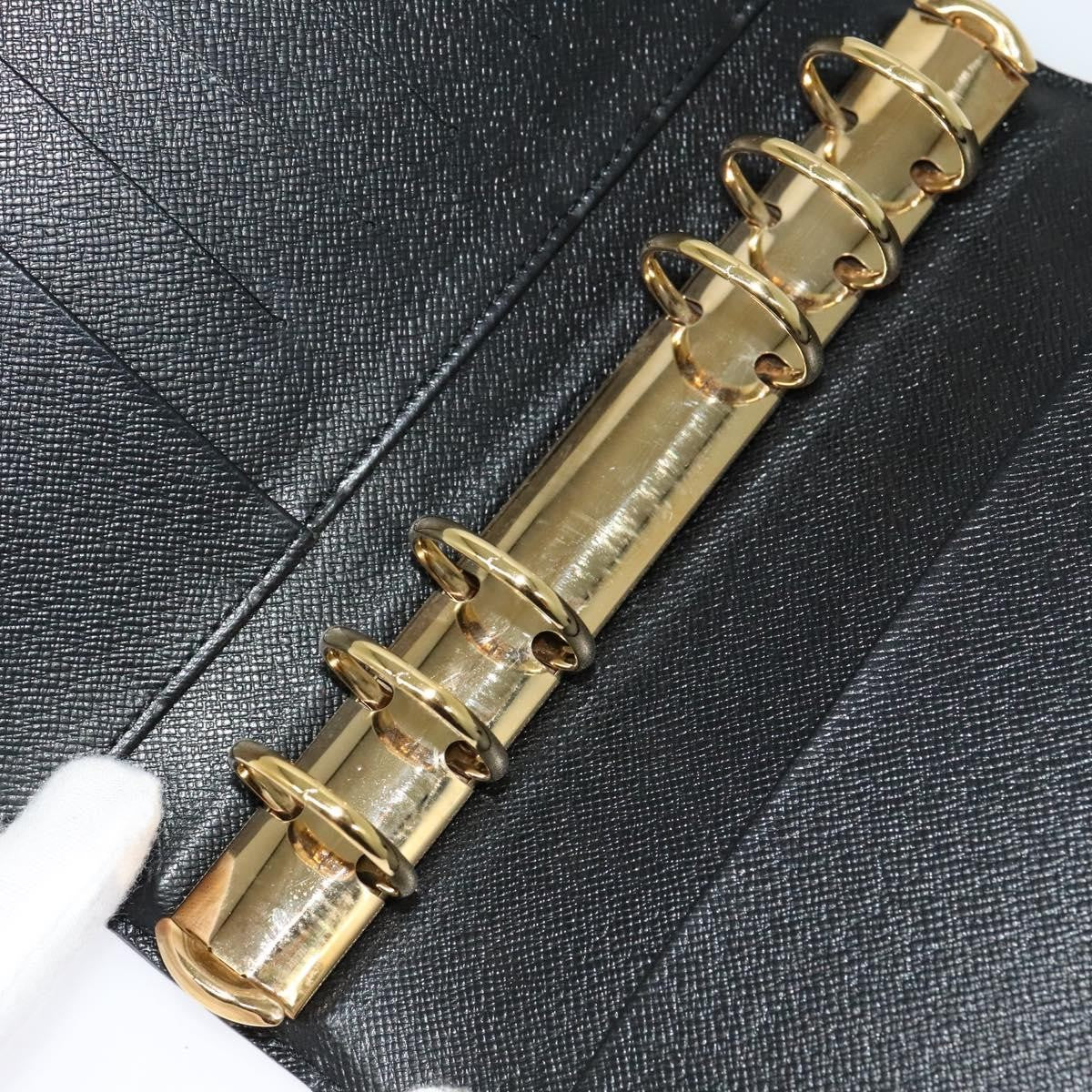 Louis Vuitton Agenda Cover Epi Leather, BLACK, LEATHER, Wallets