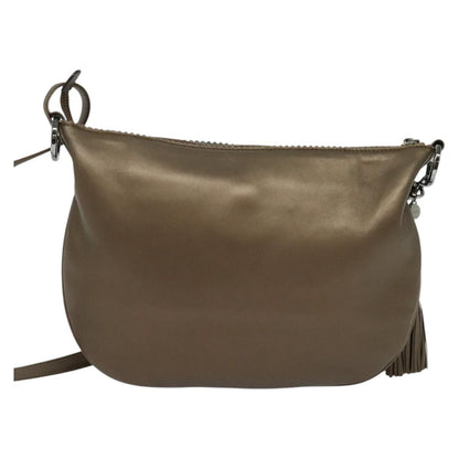 Loewe Anagram Shoulder Bag Leather, METALLIC, LEATHER, Shoulder bag
