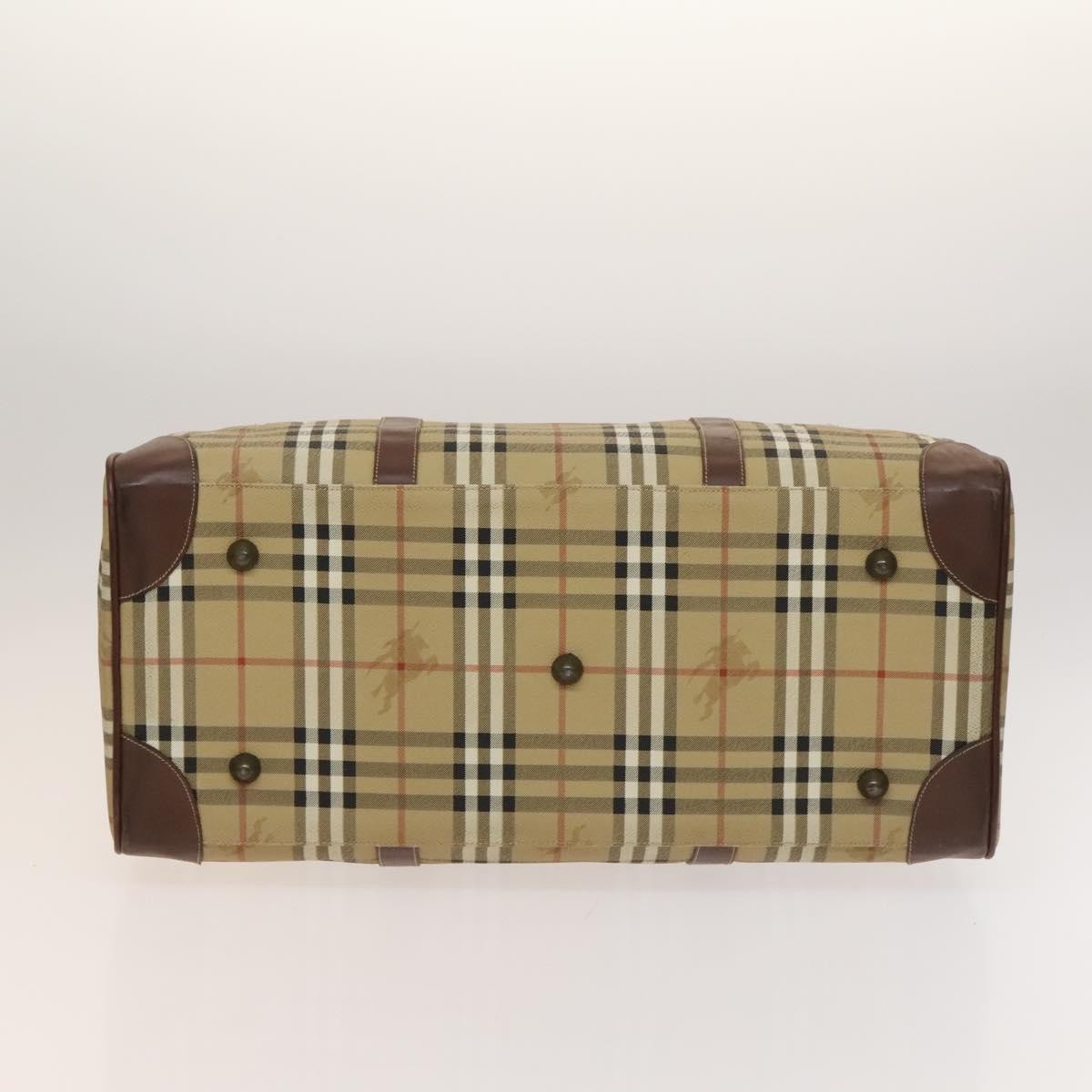 Burberry Nova check boston bag Canvas, Beige, PVC, Travel Bag