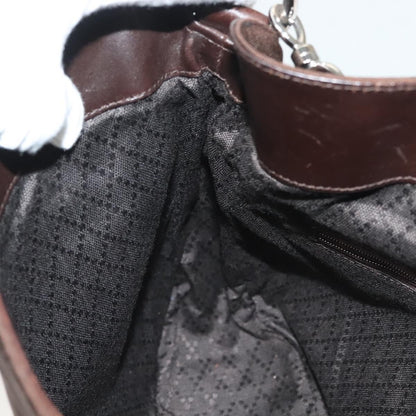 Gucci Vintage Bamboo Handle Tote Nylon, BROWN, NYLON, Tote bag