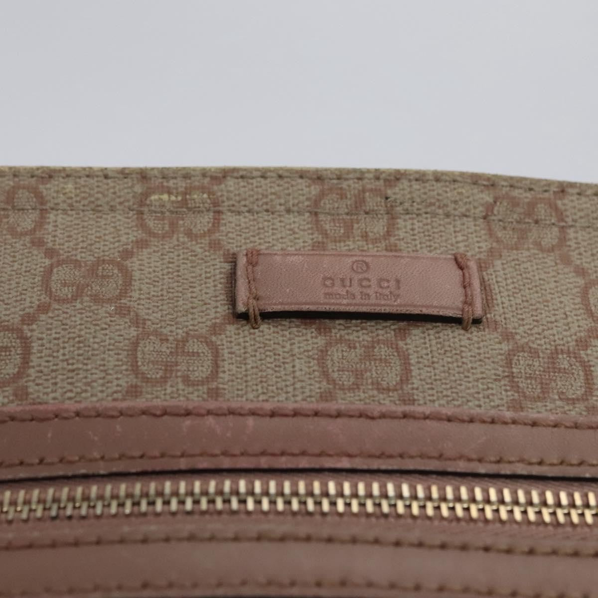 Gucci Front Zip Flat Messenger Bag GG Coated Canvas, BEIGE, CANVAS, Shoulder bag