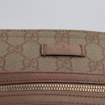 Gucci Front Zip Flat Messenger Bag GG Coated Canvas, BEIGE, CANVAS, Shoulder bag