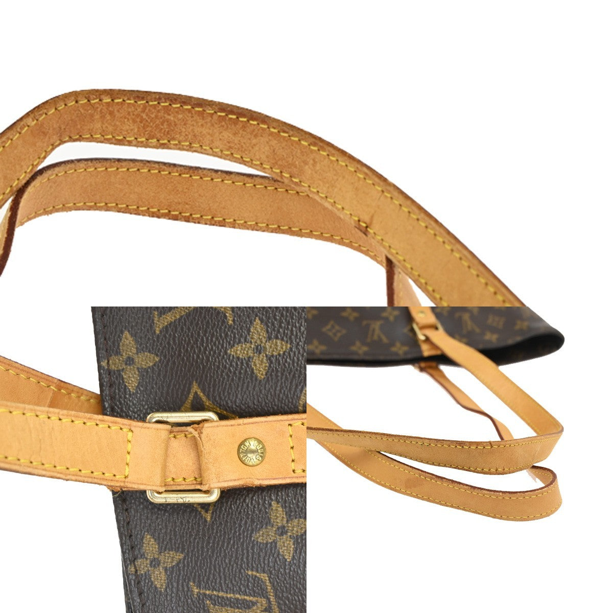 Louis Vuitton Shopping Sac Handbag Monogram Canvas, BROWN, CANVAS, Tote bag