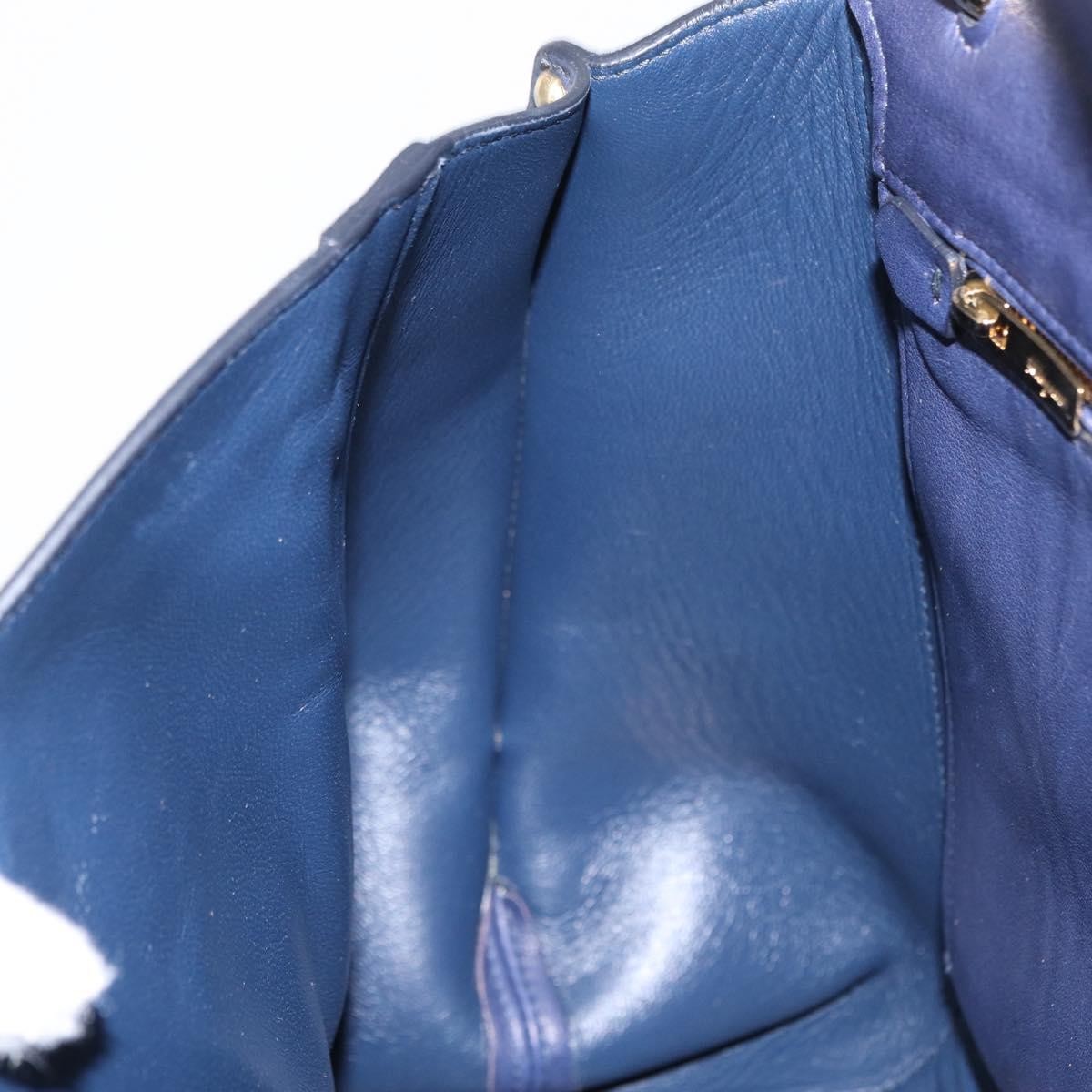 Salvatore Ferragamo Suzanna Satchel Smooth Leather, NAVY, LEATHER, Handbag