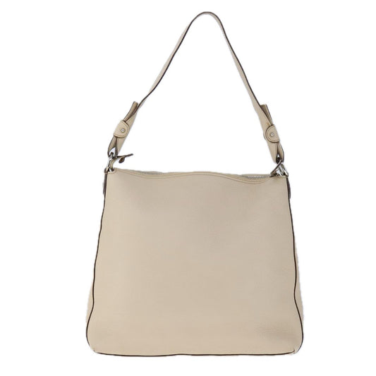 Salvatore Ferragamo Gancini Shoulder Bag Leather, BEIGE, LEATHER, Shoulder bag
