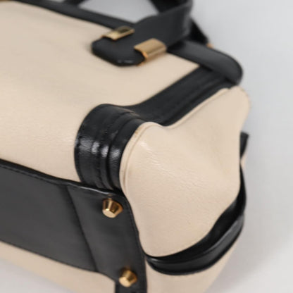 Chloe Alice Satchel Leather, WHITE, LEATHER, Handbag