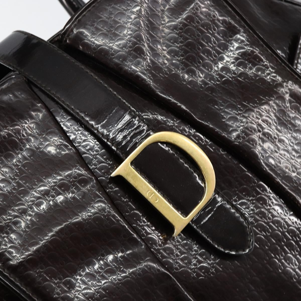 Christian Dior Vintage Saddle Bowler Bag Trotter Canvas, BROWN, CANVAS, Handbag