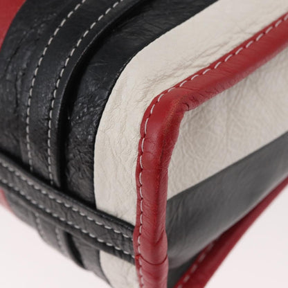 Balenciaga Bazar Convertible Tote Striped Leather, Multicolour, Leather, Handbag