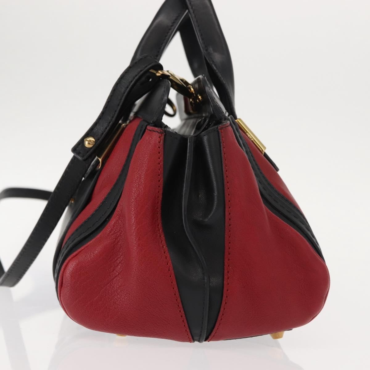 Chloe Alice Satchel Leather, RED, LEATHER, Handbag